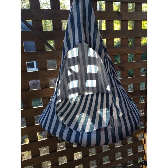 Small Cat Hammock Hanging Bed Blue White Striped - Picture 11 of 13